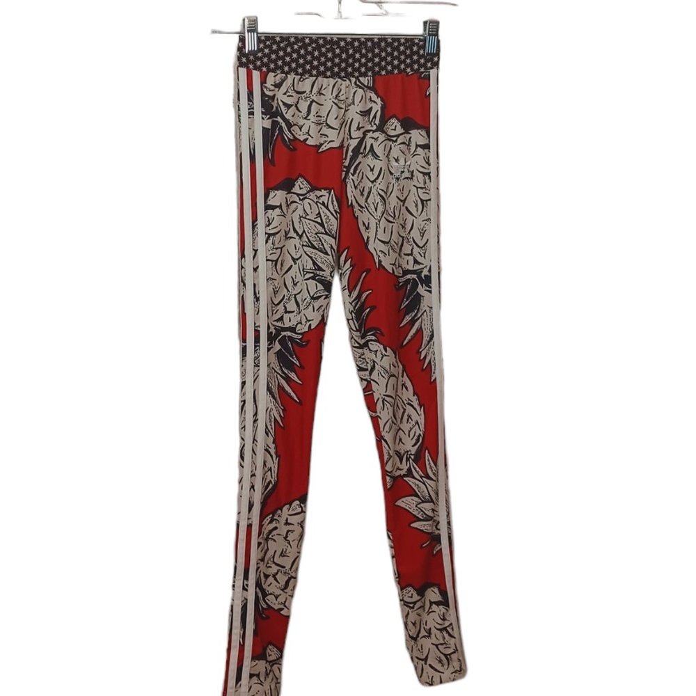 Adidas Pineapple Print Leggings Size XS - Picture 2 of 5